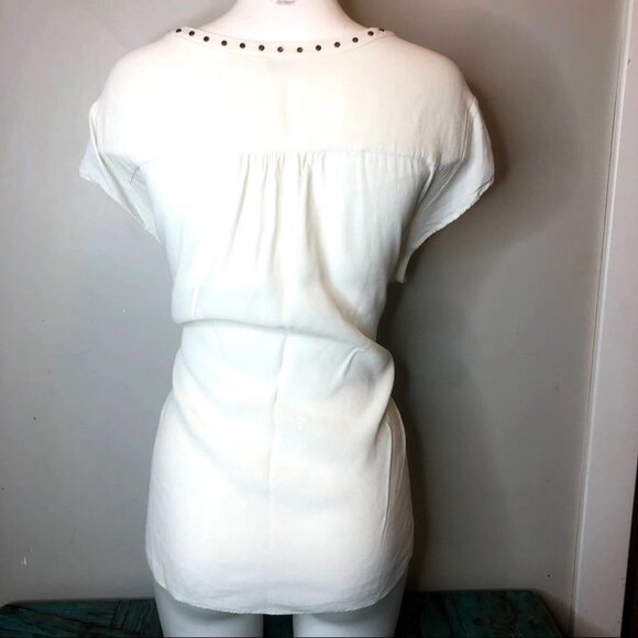 SIZE 22 Reitman’s Boxy Cream Cap Sleeve Blouse - Picture 4 of 7